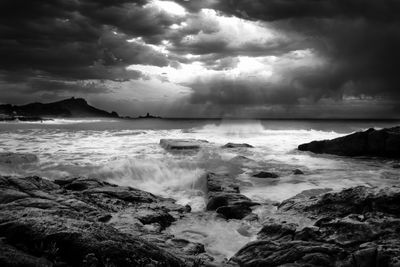 Scenic view of sea against sky