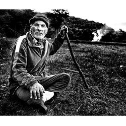 Full length of woman standing on field