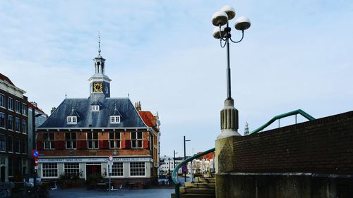 Low angle view of buildings against sky