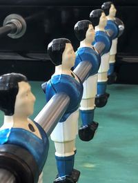 Close-up of foosball