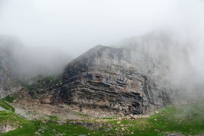 Scenic view of land against sky