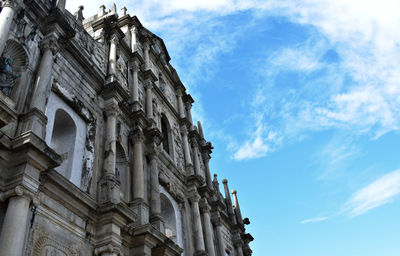 Low angle view of historical building against sky