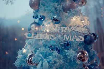 Close-up of christmas decoration