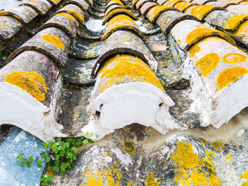 Full frame shot of roof tiles