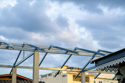 Low angle view of built structure against sky