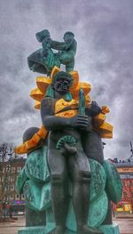 Close-up of statue against sky