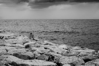 Scenic view of sea against sky