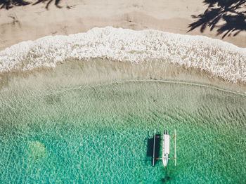 Aerial view of turquoise seascape