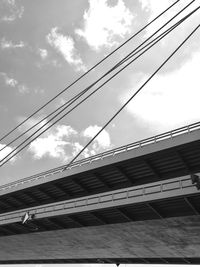 Low angle view of bridge against sky