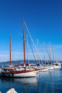 Boats in sea