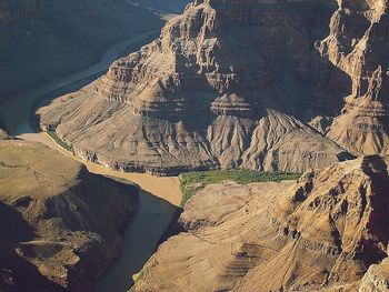 Aerial view of rock formations