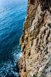 Rock formation on sea shore