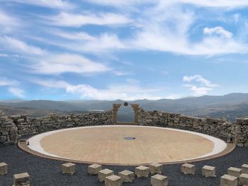 View of historic building against cloudy sky