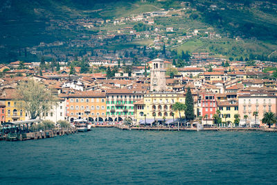 Aerial view of buildings in city