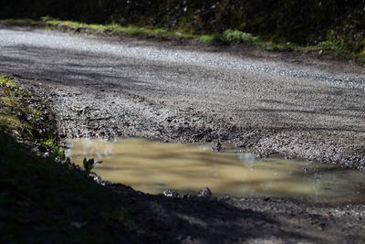 Surface level of water