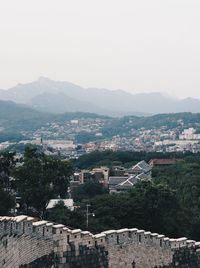 High angle shot of cityscape