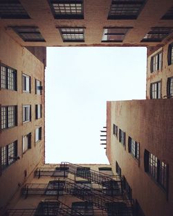 Low angle view of apartment building