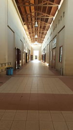 Empty corridor in building