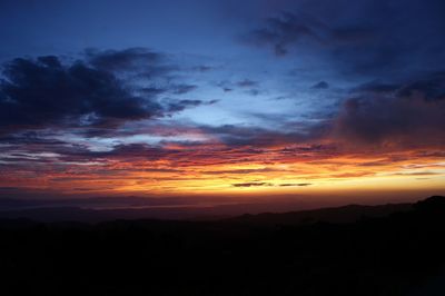 Sunset over landscape