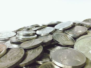 Close-up of coins