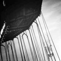 Low angle view of bridge against sky