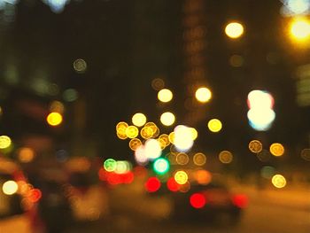 Defocused image of illuminated lights