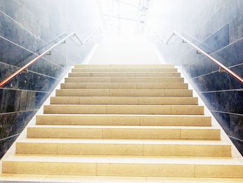 High angle view of stairs