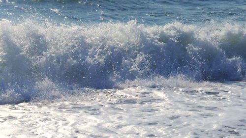 Waves rushing towards shore