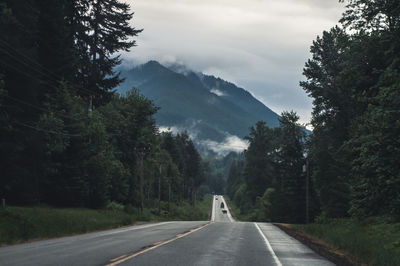 Road passing through country road