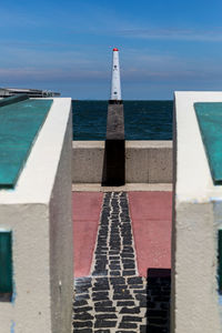 View of sea against cloudy sky