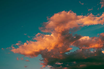 Low angle view of sky during sunset