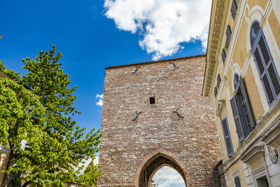 Low angle view of building against sky