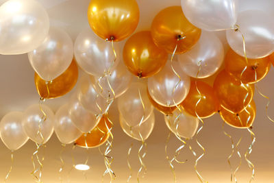 Low angle view of balloons