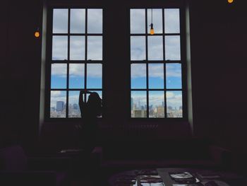 Close-up of window on table