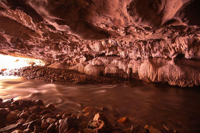 Rock formations in water