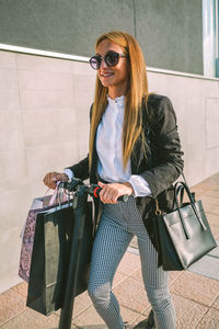 Young woman wearing sunglasses outdoors