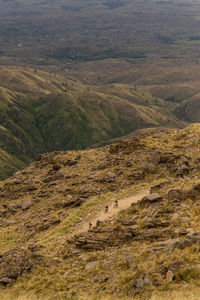 High angle view of valley