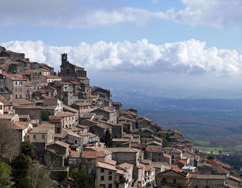 Scenic view of the characteristic village of patrica in italy