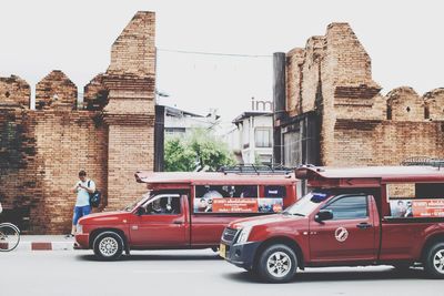 Cars on city street