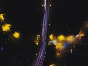 Illuminated city at night