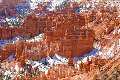 Castles in the snow in bryce canyon national park in utah