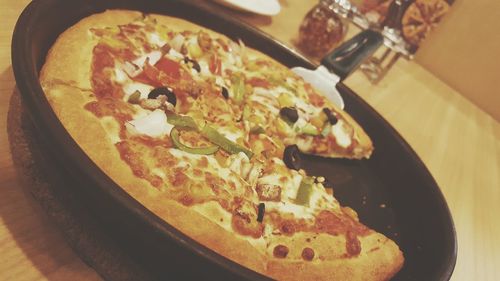 Close-up of food on table