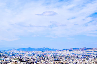 Scenic view of sea against blue sky