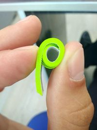 Close-up of hand holding toy