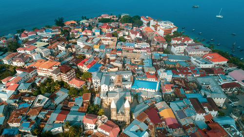 Aerial view of zanzibar island