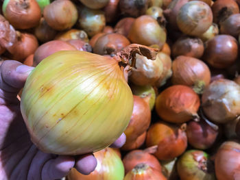 Full frame shot of fruits for sale at market stall