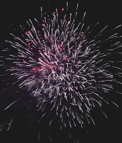 Low angle view of firework display