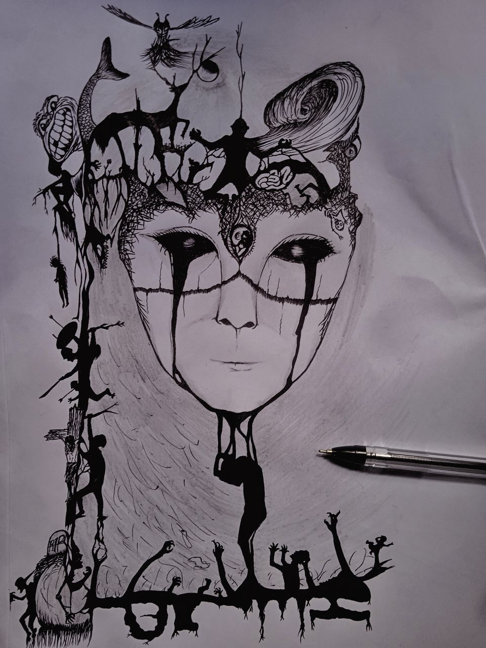 drawing, sketch, cartoon, creativity, black and white, representation, monochrome, art, no people, animal, animal themes