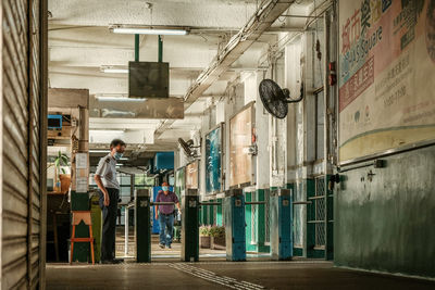 Man working in building