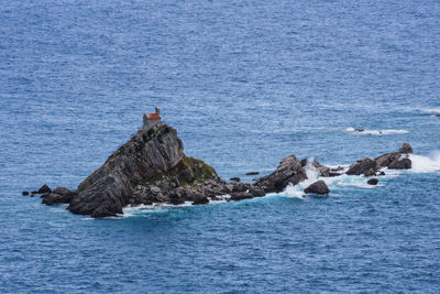 Rock formations in sea